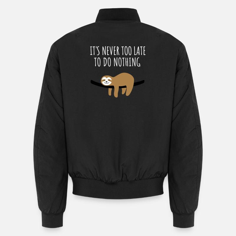 Sloth - It's Never Too Late To Do Nothing Unisex Bomberjacke