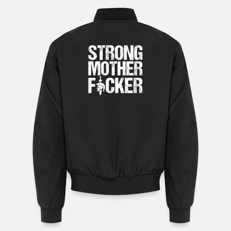 Starke Mutter F1cker - Unisex Bomberjacke - Schwarz