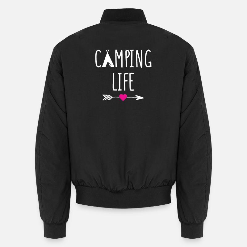 Campingleben - Unisex Bomberjacke - Schwarz