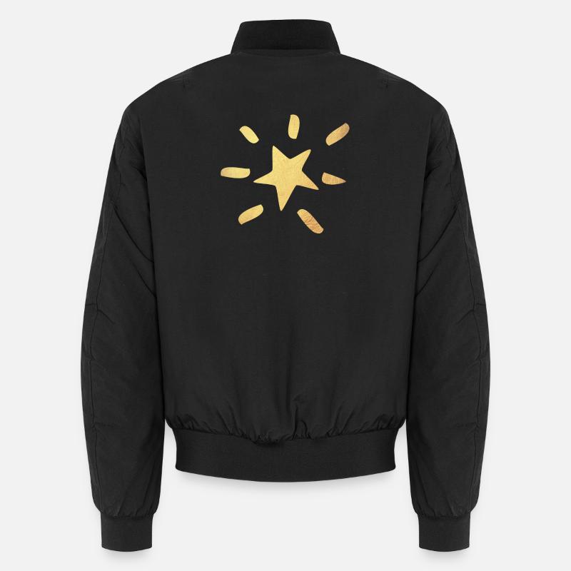 Star Gold Symbole de Noël Comic Rayons de Noël Bomber unisexe