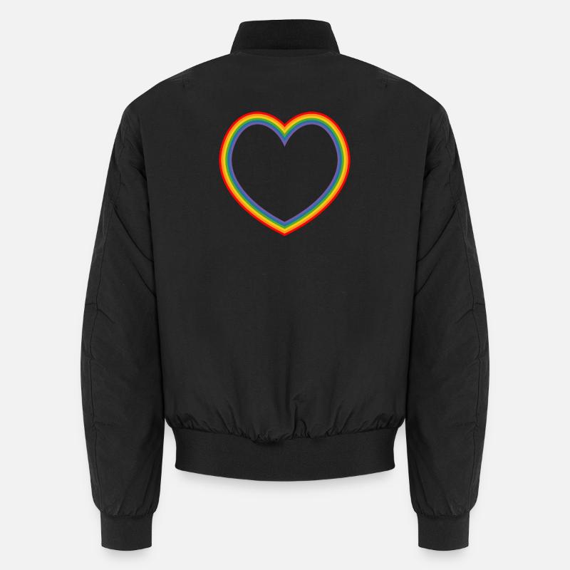 LGBT Regenbogen Herz lgbt csd tshirt Unisex Bomberjacke