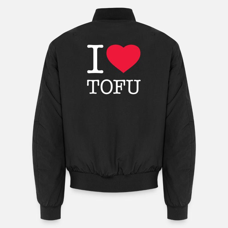 I LOVE TOFU - Unisex Bomber Jacket - black