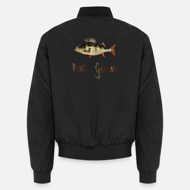 Barsch Angler - Unisex Bomberjacke - Schwarz