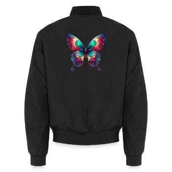 Papillon - Bomber unisexe - noir - Dos - AI Model Male 185 light (185cm)