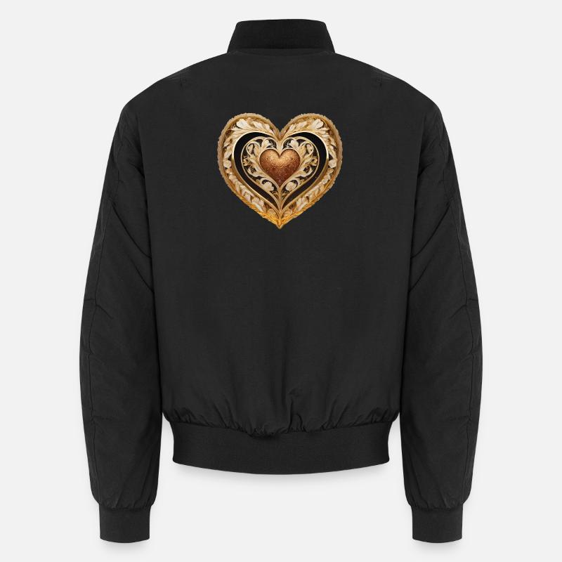 Du bist mein Herz - Unisex Bomberjacke - Schwarz