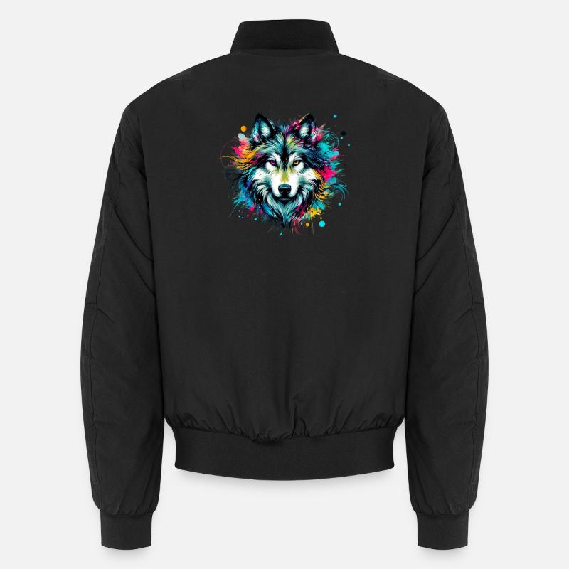 Loup - Bomber unisexe - noir