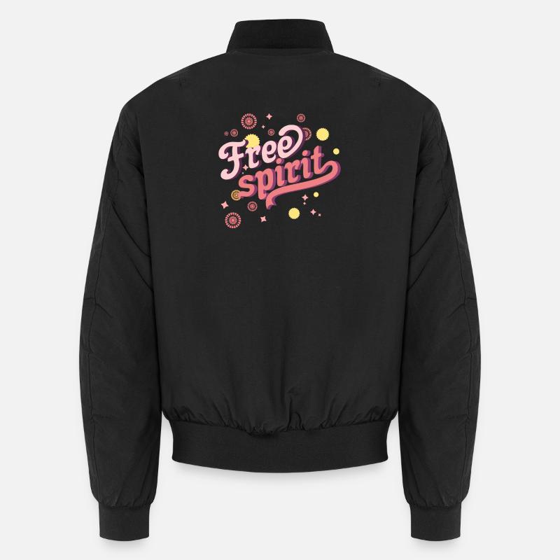 libre, libre, liberté, cool - Bomber unisexe - noir
