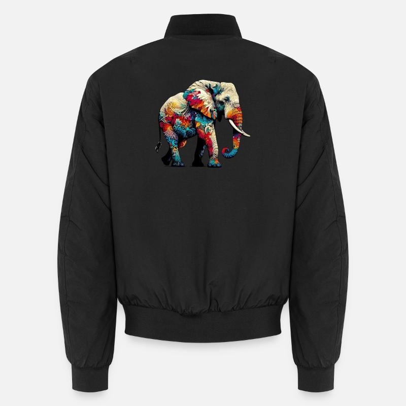 Elephant - Unisex Bomber Jacket - black
