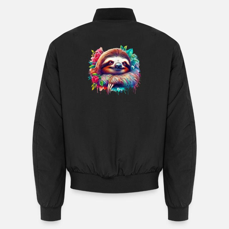 Sloth - Unisex Bomber Jacket - black