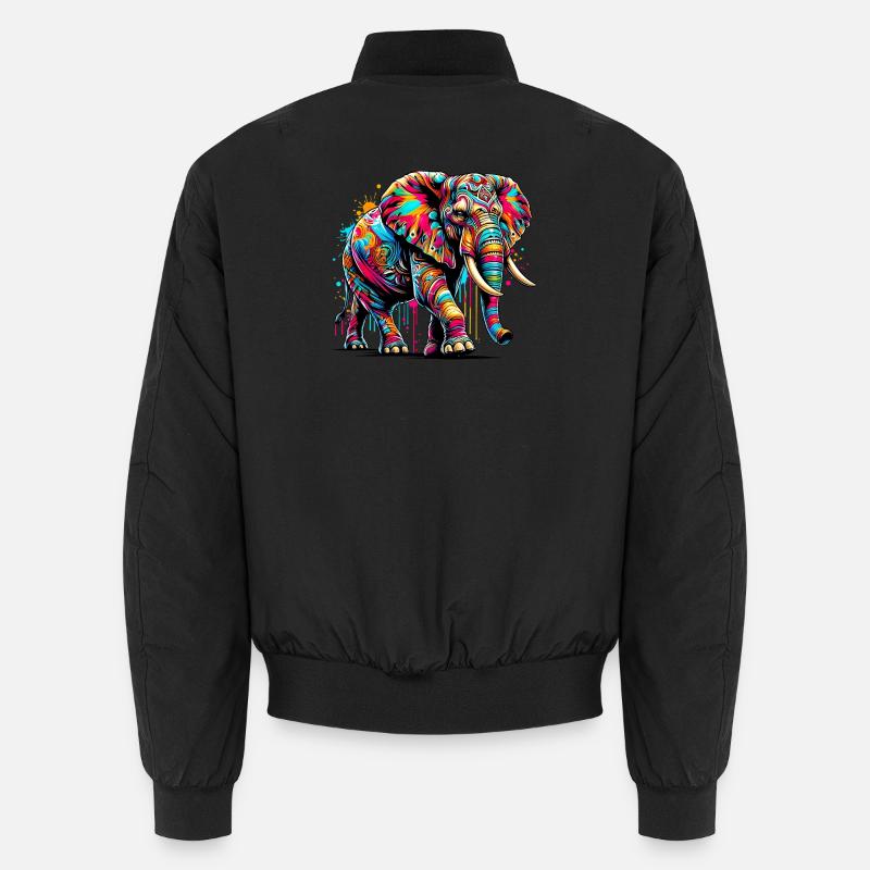 Elefant - Unisex Bomberjacke - Schwarz
