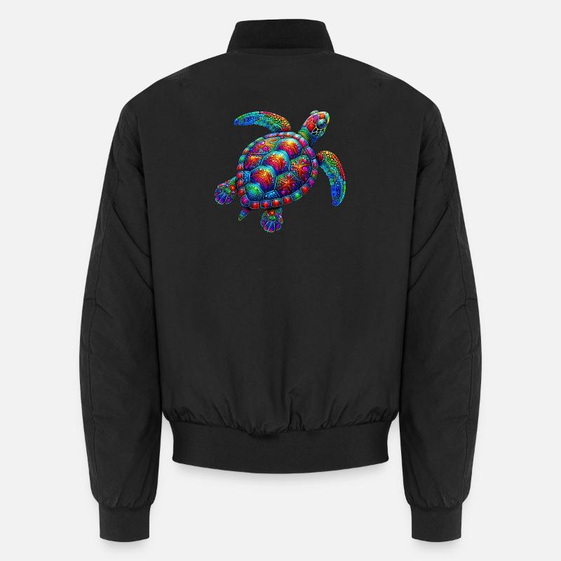 Schildkröte - Unisex Bomberjacke - Schwarz