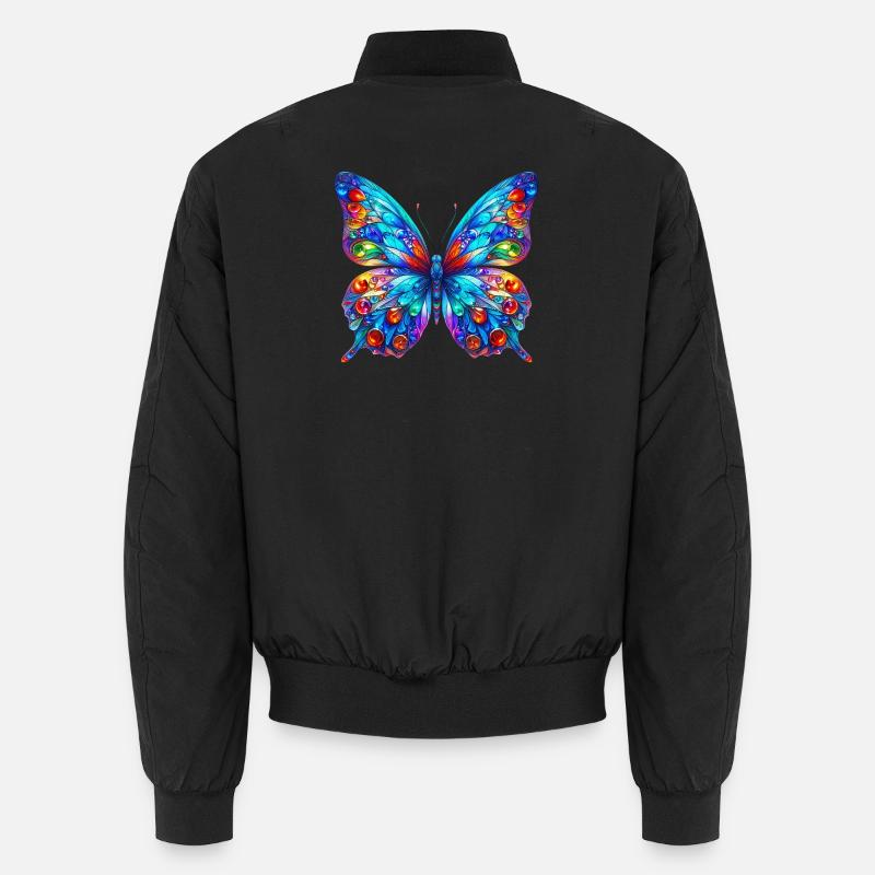 Butterfly - Unisex Bomber Jacket - black