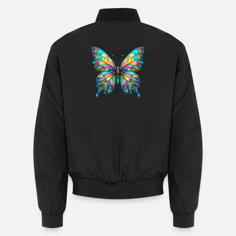 Schmetterling - Unisex Bomberjacke - Schwarz