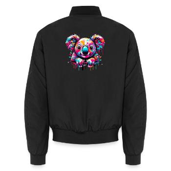 Koala - Bomber unisexe - noir - Dos - AI Model Male 185 light (185cm)