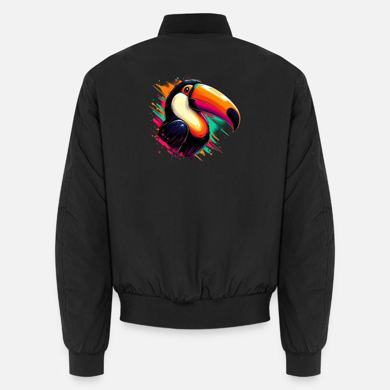 Toucan - Unisex Bomber Jacket - black