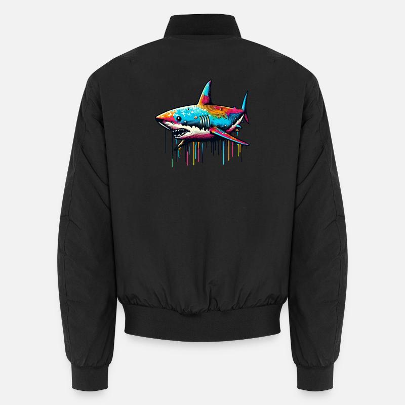 Shark - Unisex Bomber Jacket - black