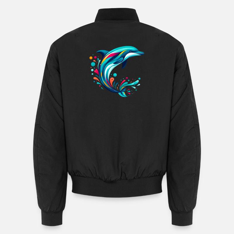 Delfin - Unisex Bomberjacke - Schwarz