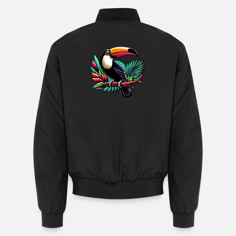 Toucan - Unisex Bomber Jacket - black