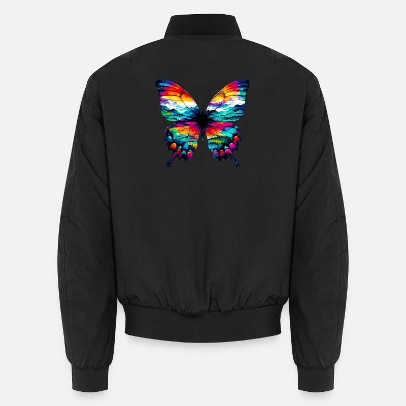 Schmetterling - Unisex Bomberjacke - Schwarz