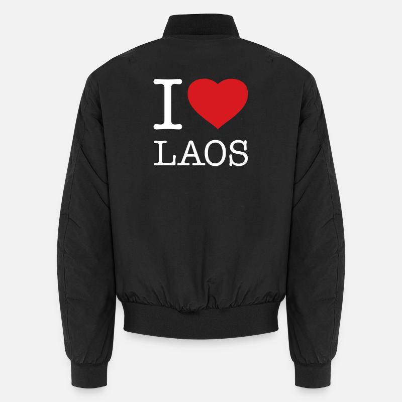 I LOVE LAOS Unisex Bomberjacke