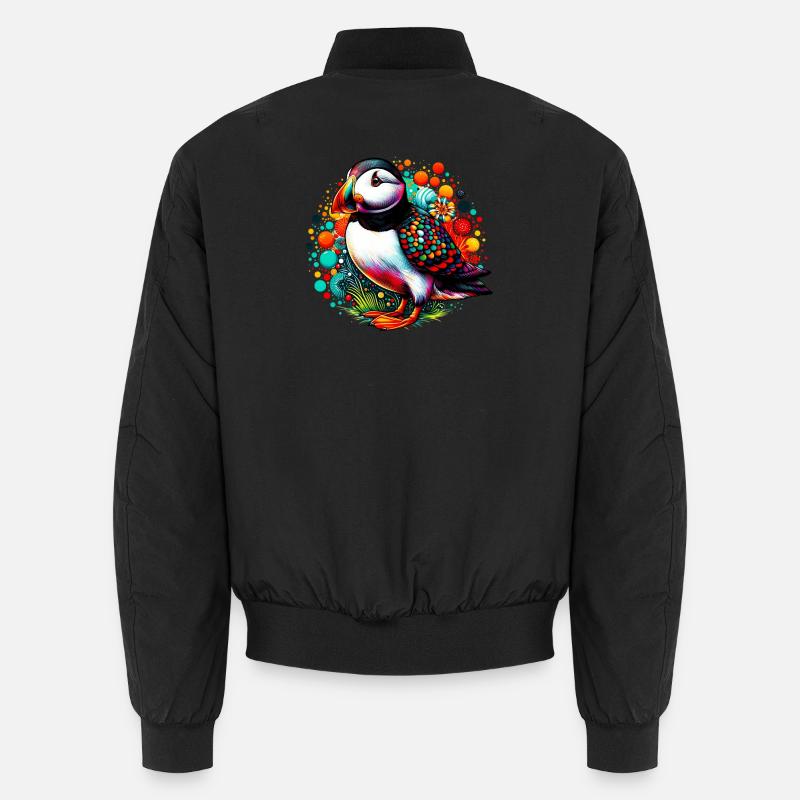 Papageitaucher - Unisex Bomberjacke - Schwarz