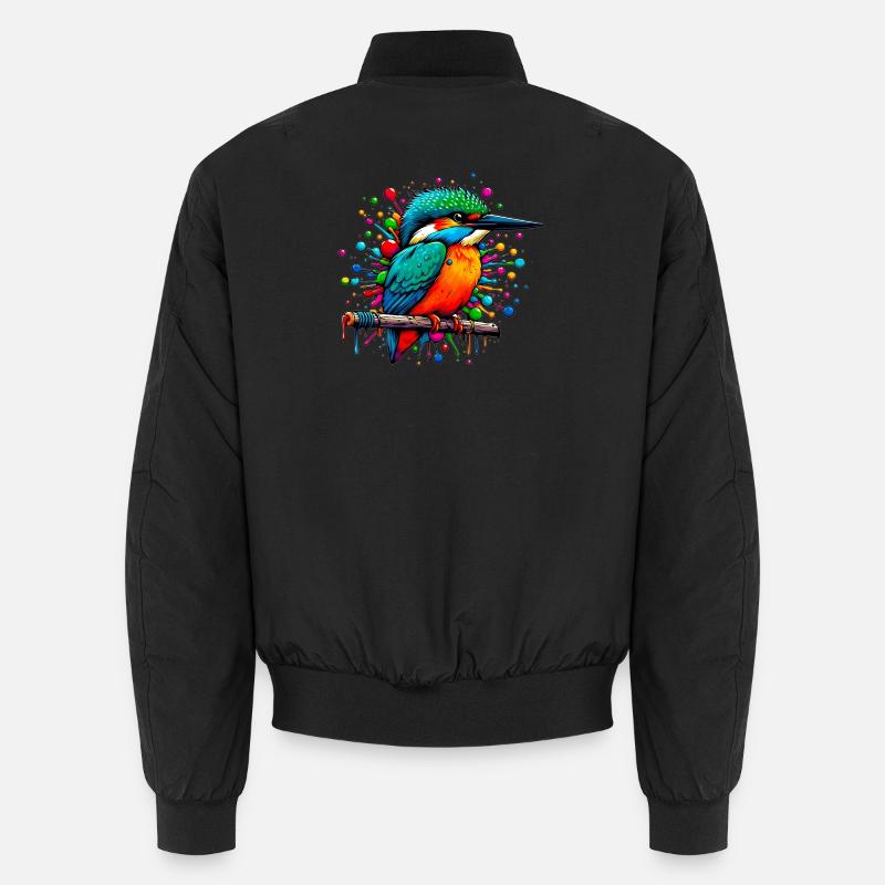 Eisvogel - Unisex Bomberjacke - Schwarz