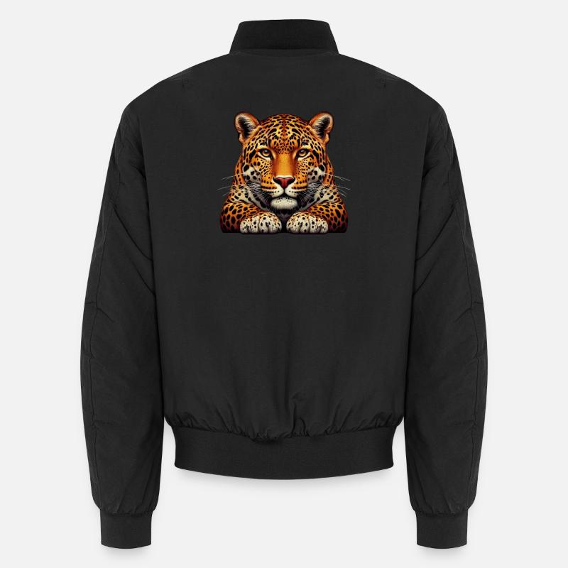 Leopard - Unisex Bomberjacke - Schwarz