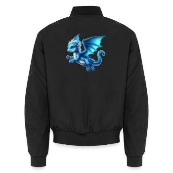 Dragon - Unisex Bomber Jacket - black - Back - AI Model Male 185 light (185cm)