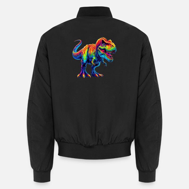 Dinosaurier - Unisex Bomberjacke - Schwarz