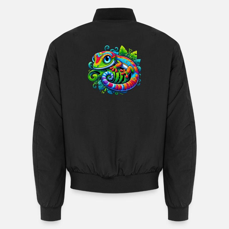 Gecko - Unisex Bomber Jacket - black