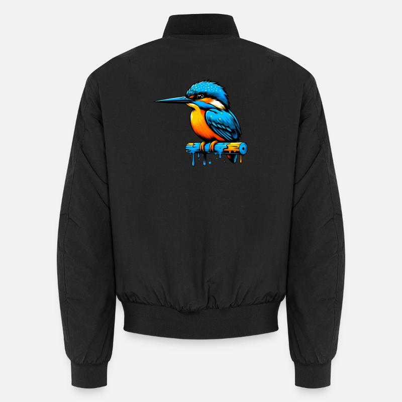 Eisvogel - Unisex Bomberjacke - Schwarz