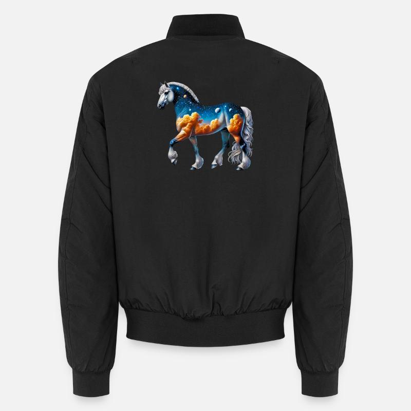Pferd - Unisex Bomberjacke - Schwarz