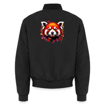 Petit panda - Bomber unisexe - noir - Dos - AI Model Male 185 light (185cm)