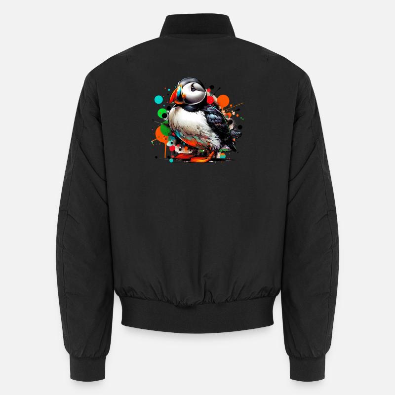 Papageitaucher - Unisex Bomberjacke - Schwarz