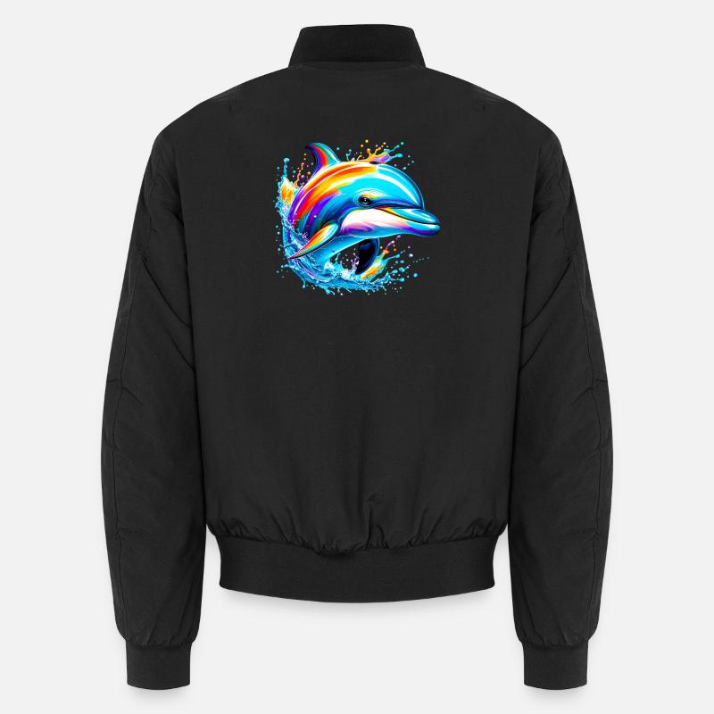 Delfin - Unisex Bomberjacke - Schwarz
