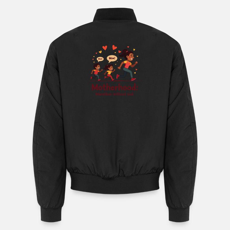 Muttersein: Marathon ohne Ende. - Unisex Bomberjacke - Schwarz