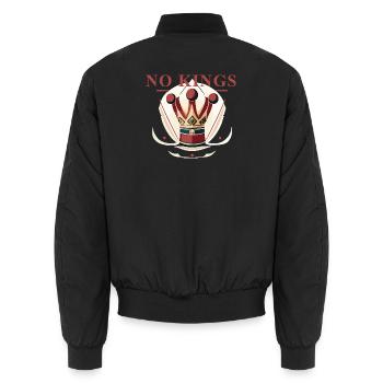 The crown of a kingdom without a ruler - Unisex Bomber Jacket - black - Back - AI Model Male 185 light (185cm)