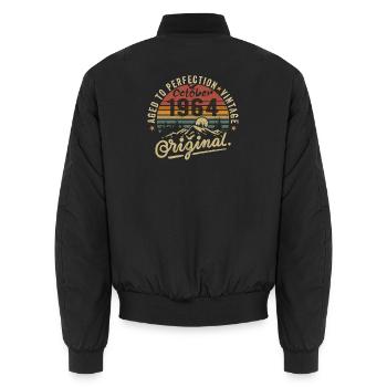 1964 Geboren im oktober 1964 Jahrgang oktober 1964 - Unisex Bomberjacke - Schwarz - Hinten - AI Model Male 185 light (185cm)