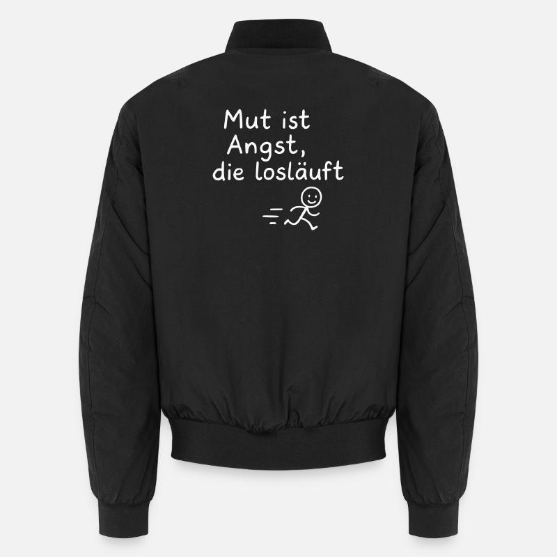 Le courage est la peur Motif du coureur libre Bomber unisexe