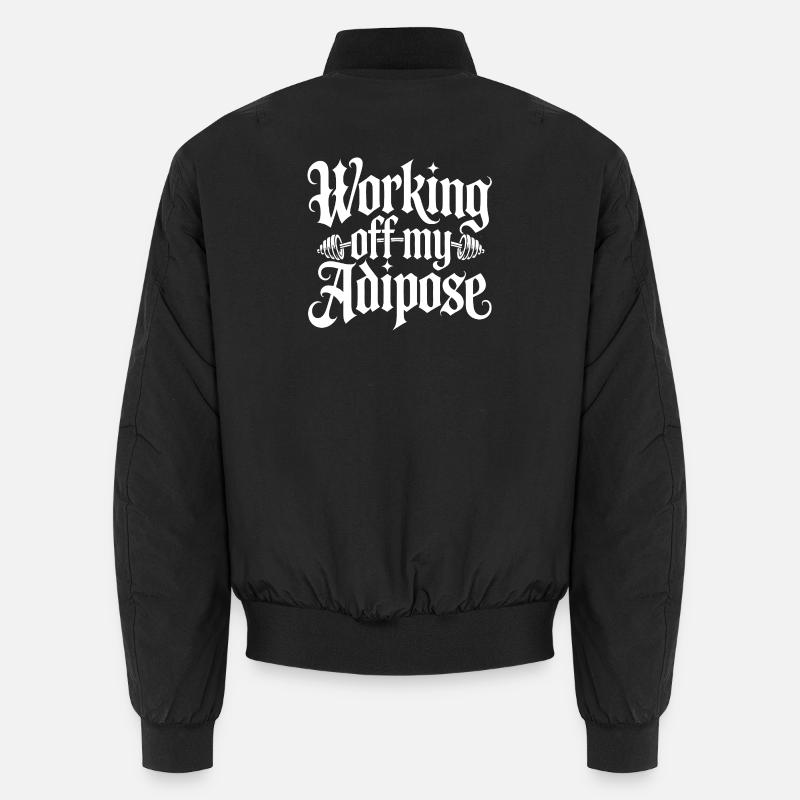 Motivierendes Workout Design - Unisex Bomberjacke - Schwarz
