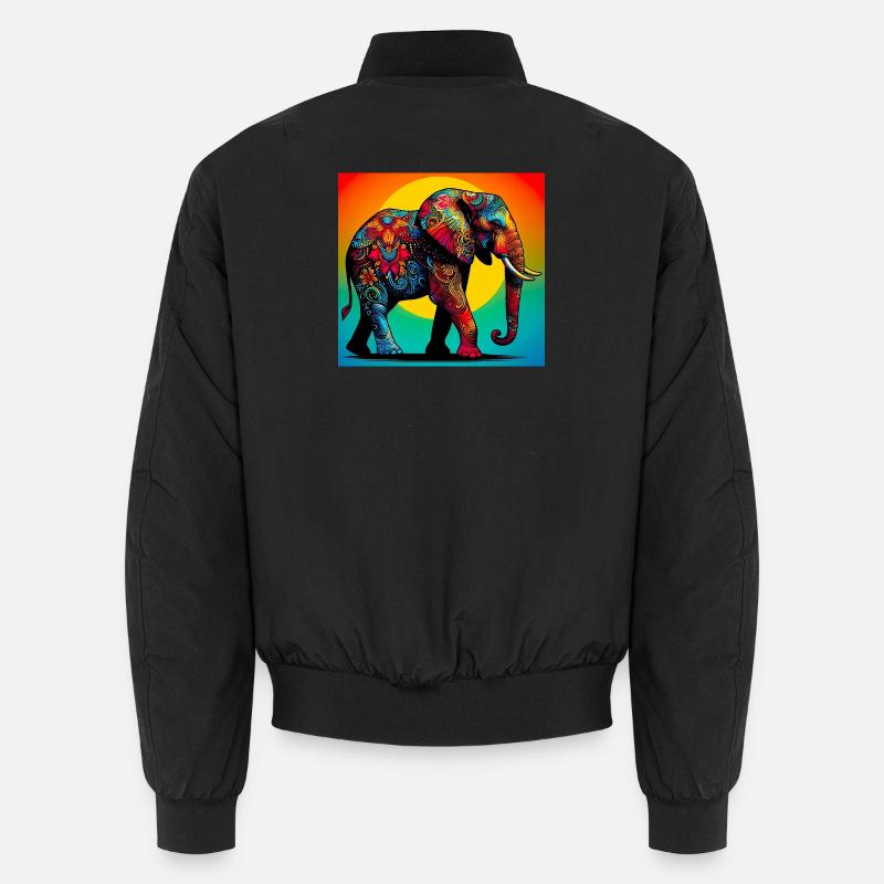 éléphant - Bomber unisexe - noir