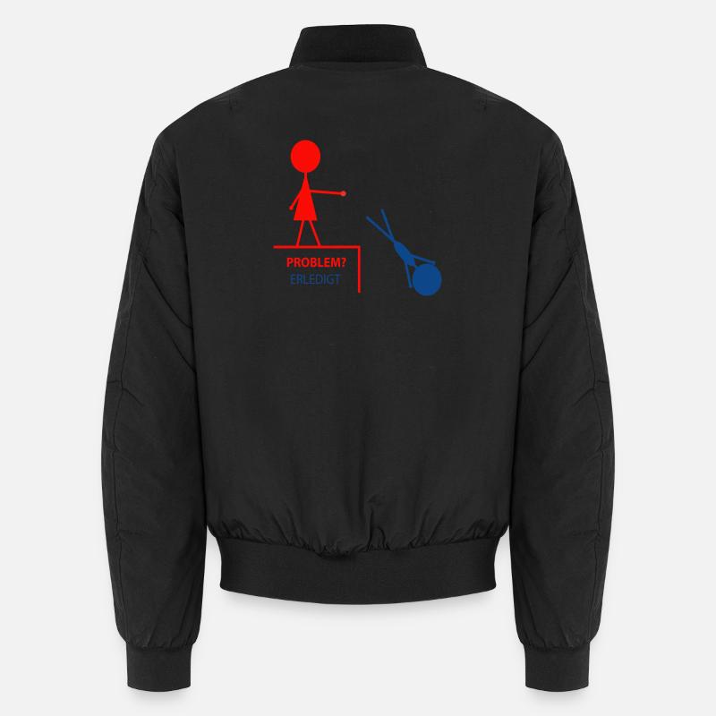 Funny saying – problem? Done! Unisex Bomber Jacket