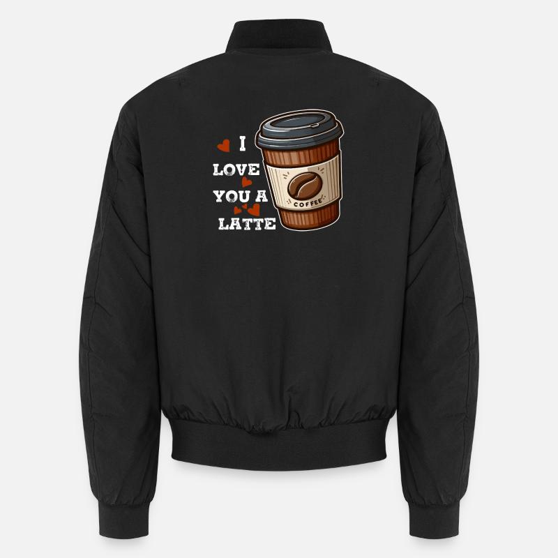 Ich liebe einen Latte Unisex Bomberjacke