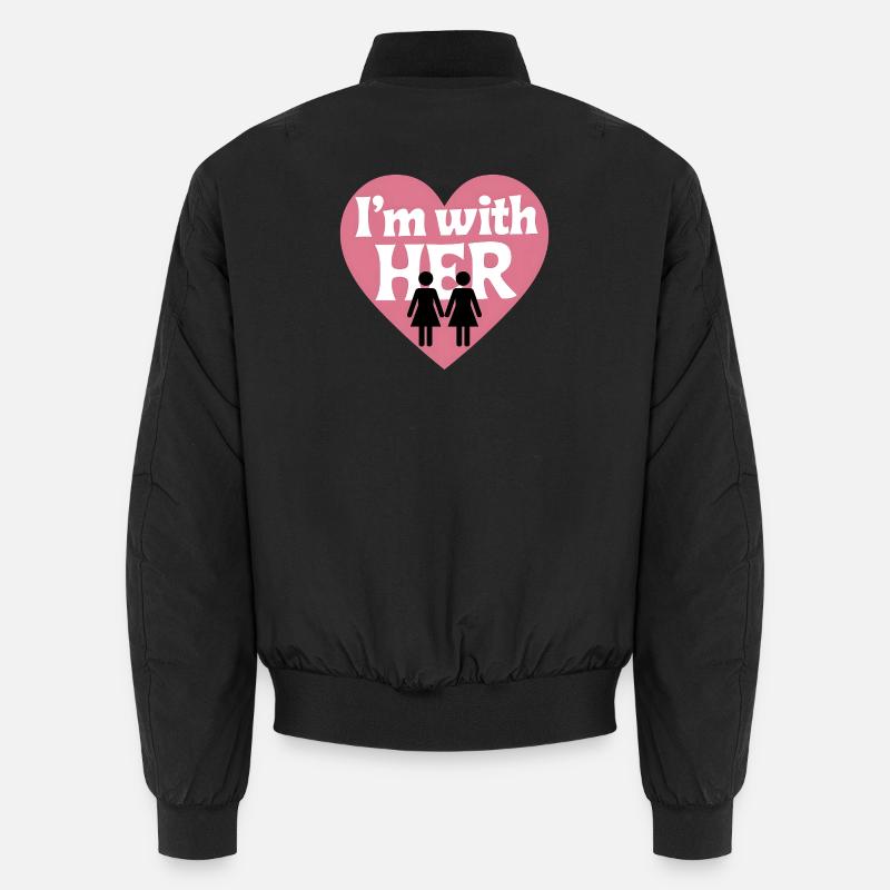 Ich bin bei IHREM Herzen Unisex Bomberjacke