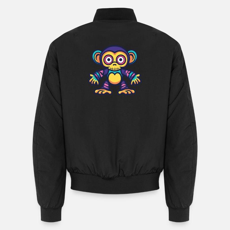 Affe Halloween Zombie - Unisex Bomberjacke - Schwarz