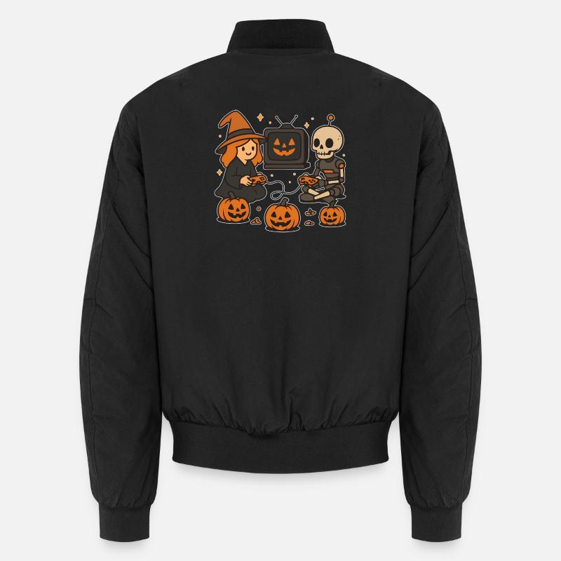 Witches' Night Gaming Duo - Unisex Bomber Jacket - black