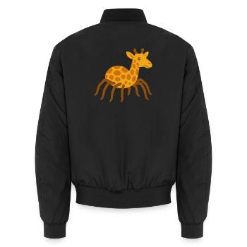Girafe araignée toute mignonne - Bomber unisexe - noir - Dos - AI Model Male 185 light (185cm)