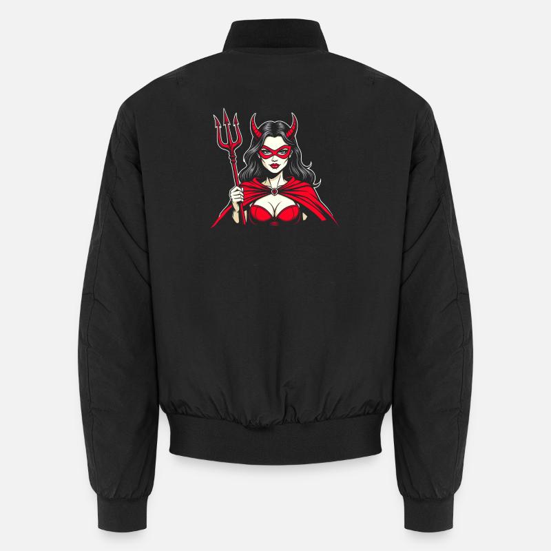 Devil Trident Hell Devil Woman Woman Devil Unisex Bomber Jacket