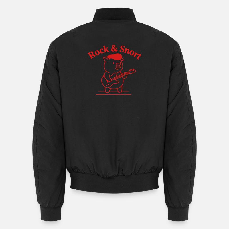 Rock & Snort Pig Guitare - Bomber unisexe - noir