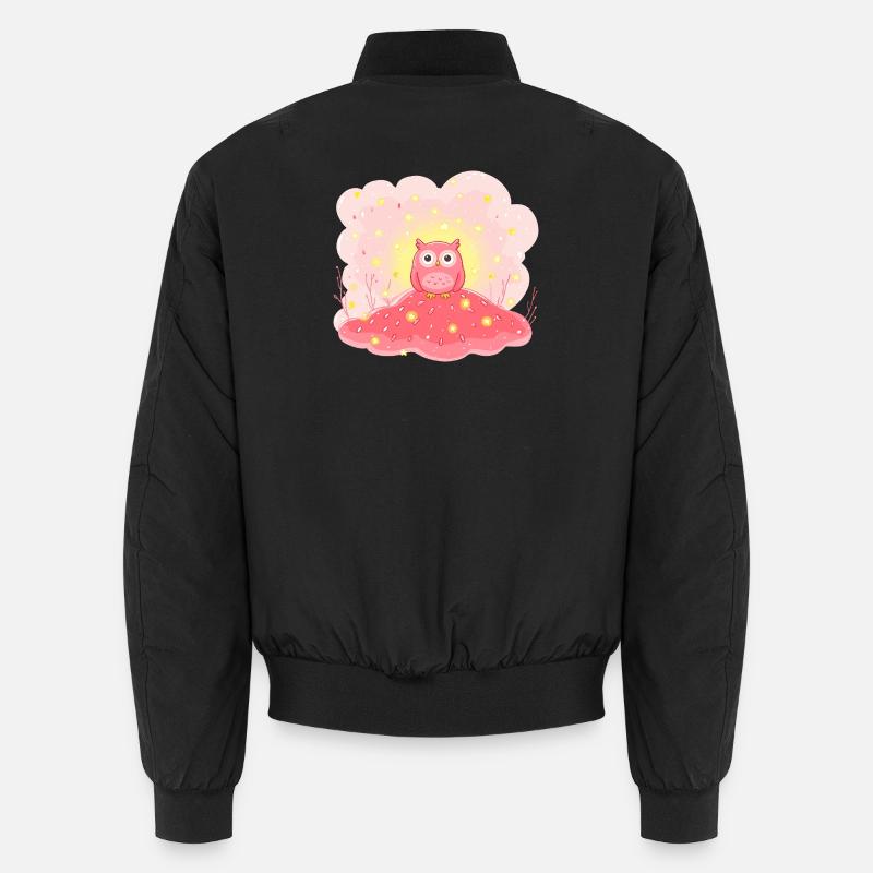 Delicate Owl Star on Rose Hill Unisex Bomber Jacket